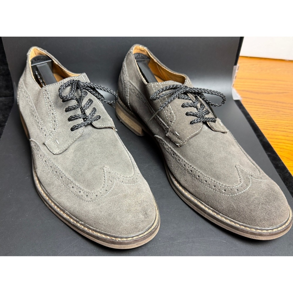 Vionic Bruno Wingtip Brogue Oxford-Suede, Dress Shoes, 555BRUNO, Mens Size 11